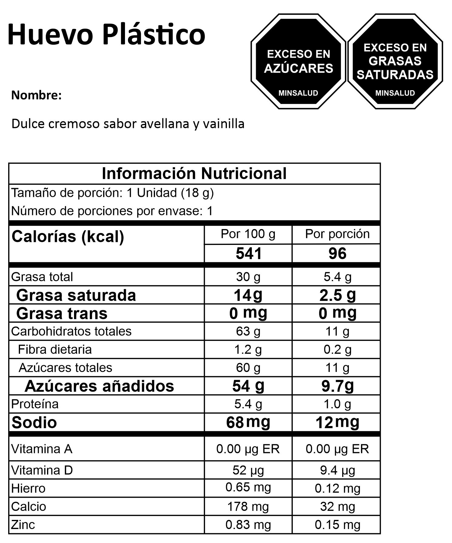 Huevo Plástico
